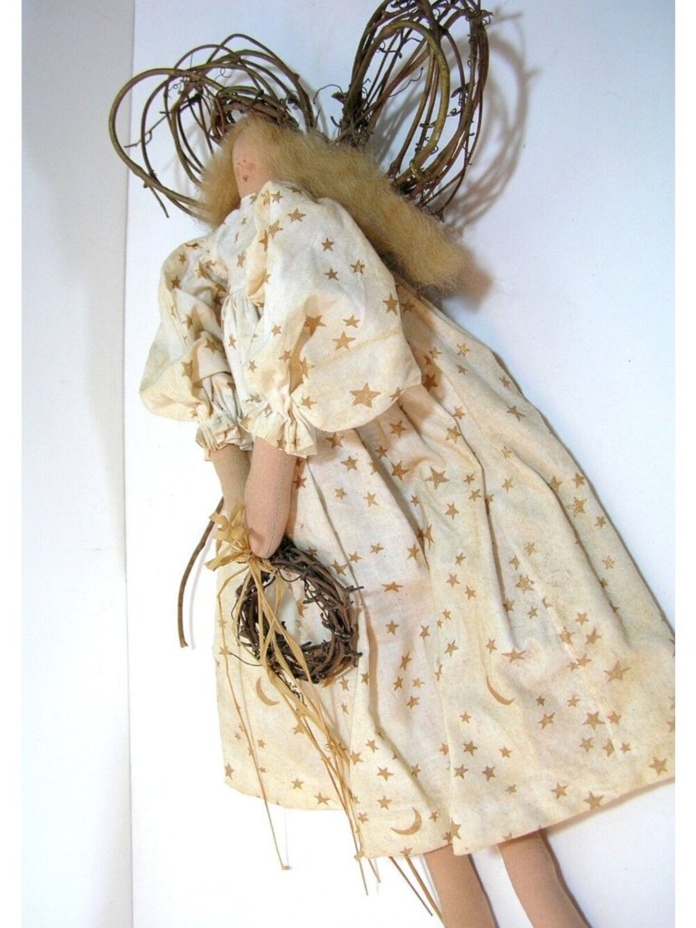 Angel Doll Folk Art Primitive Country Style Doll - Picture 5 of 7